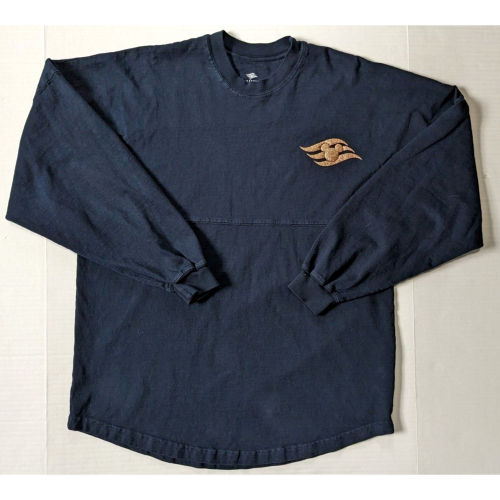 Disney Cruise Line Spirit Jersey Size S Blue With Gold Glitter LongSleeve Shirt - Picture 5 of 11